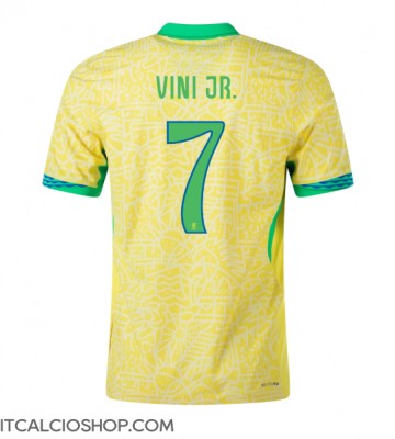 Brasile Vinicius Junior #7 Prima Maglia Copa America 2024 Manica Corta